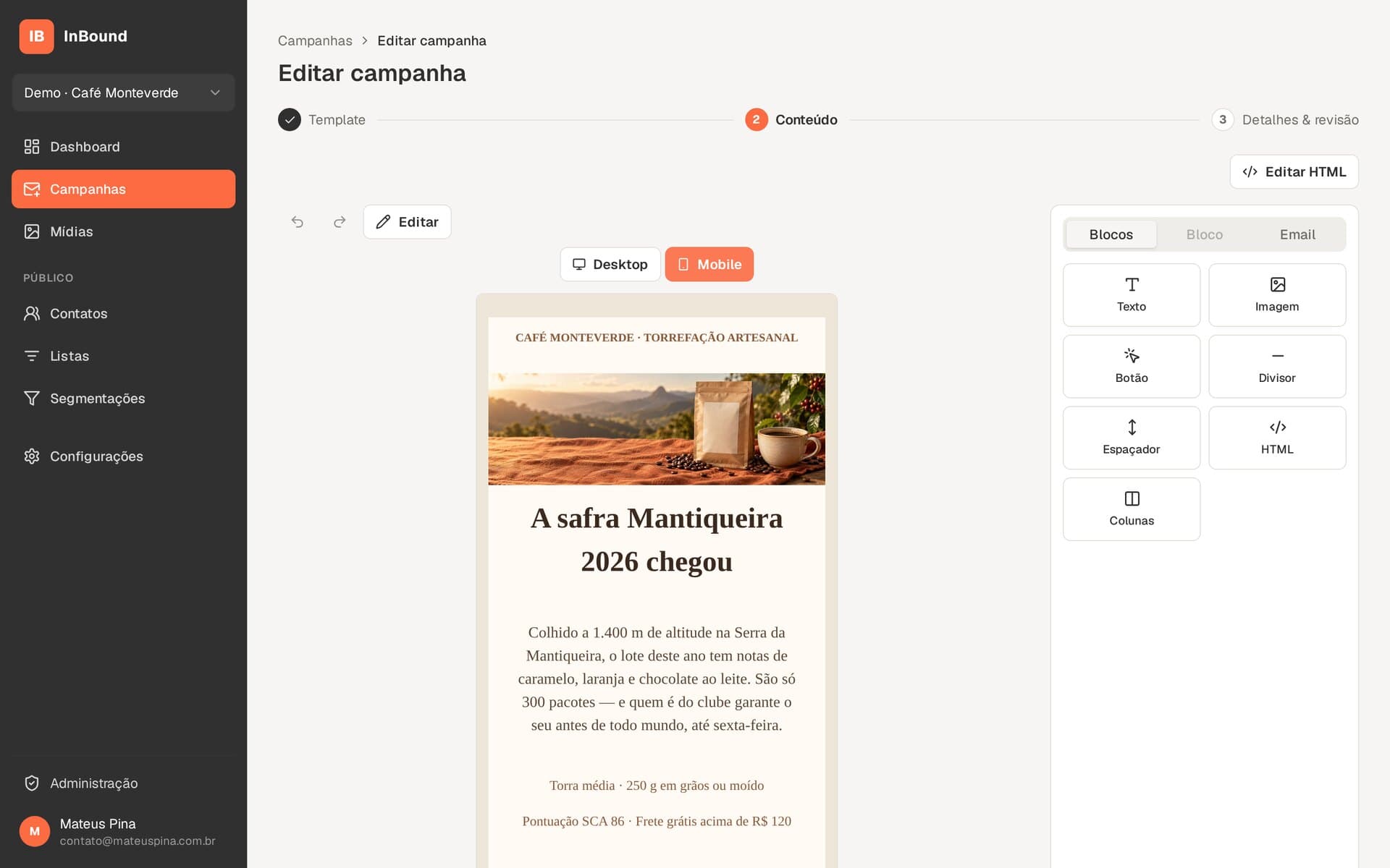 InBound — mobile preview